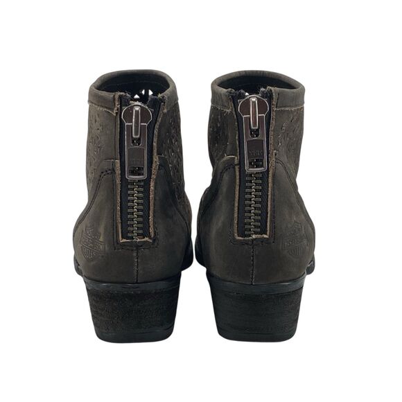 Harley Davidson Liam Western Boots Biker Shoes Womens Sz 8 Distressed (HF15) - Picture 3 of 10